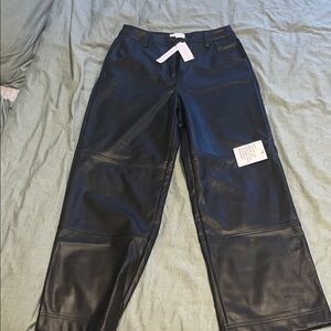 Topshop Black Faux Leather Pants